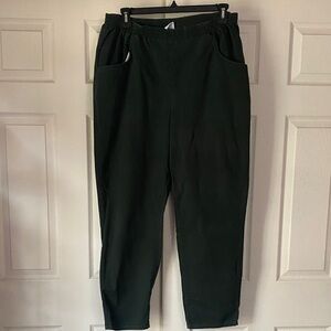 Woman’s Dark Green elastic waist pants